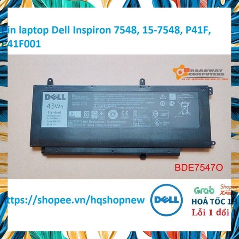 Pin Laptop Dell Inspiron 7548, 15-7548, P41F, P41F001 - Phụ Kiện Chất Lượng Cao, Bảo Hành Chính Hãng, Pin Mới 100%