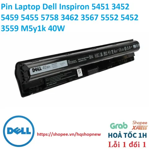 [Pin zin] Pin Laptop Dell Inspiron 5451 3452 5459 5455 5758 3462 3567 5552 5452 3559 M5y1k 40W PHỤ KIỆN LAPTOP