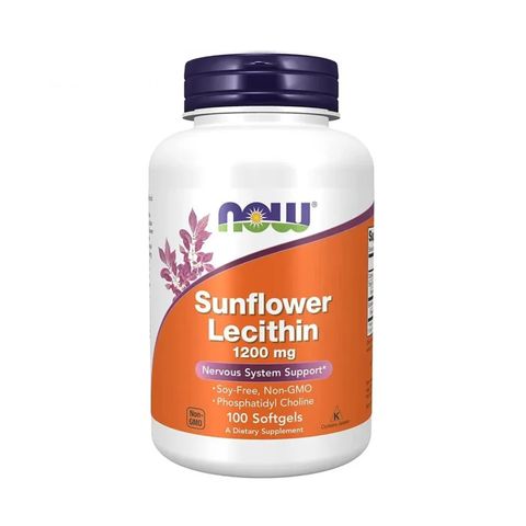 Chống tắc tia sữa Now Sunflower Lecithin 1200mg USA 100 viên