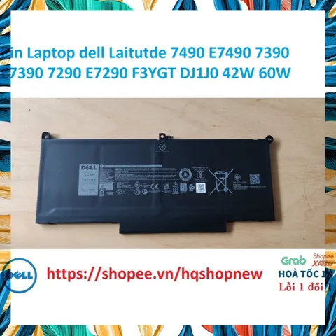 [Pin zin] Pin Laptop dell Laitutde 7490 E7490 7390 E7390 7290 E7290 F3YGT DJ1J0 42W 60W PHỤ KIỆN LAPTOP