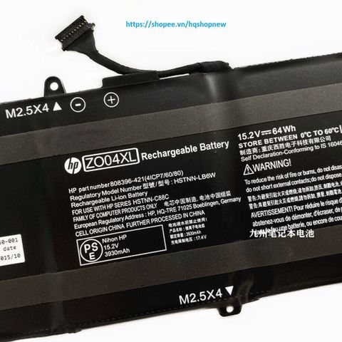 Pin Laptop HP Zbook Studio G3 G4 ZO04 ZO04XL HSTNN-CS8C HSTNN-C88C Chính Hãng - Bảo Hành 100% - Phụ Kiện Laptop Đen 64w