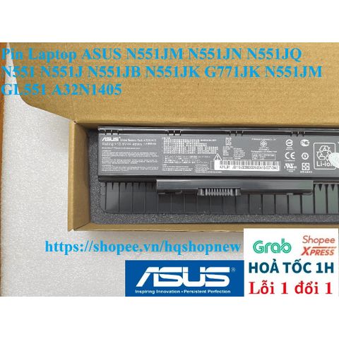 Pin Laptop ASUS N551JM N551JN N551JQ - Hàng Chính Hãng 6 Cell Mới, Bảo Hành 100% - Phụ Kiện Laptop Chất Lượng Cao