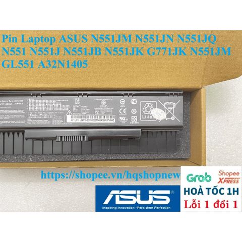 Pin Laptop ASUS N551JM N551JN N551JQ - Hàng Chính Hãng 6 Cell Mới, Bảo Hành 100% - Phụ Kiện Laptop Chất Lượng Cao