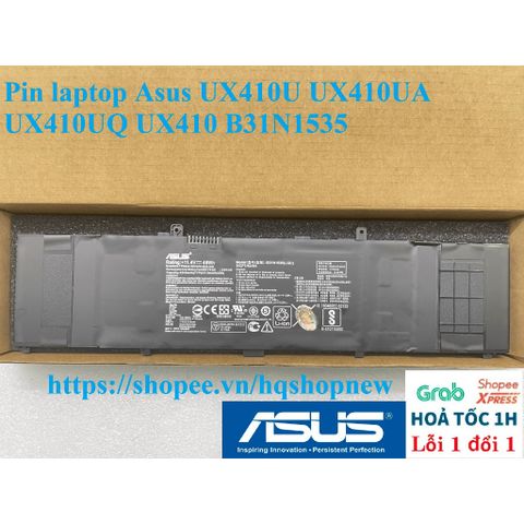 Pin Laptop Asus Chính Hãng UX410U UX410UA UX410UQ B31N1535 - Pin Mới 100%, Bảo Hành Đổi Mới, Chất Lượng Cao