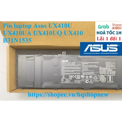 Pin Laptop Asus Chính Hãng UX410U UX410UA UX410UQ B31N1535 - Pin Mới 100%, Bảo Hành Đổi Mới, Chất Lượng Cao