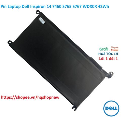 Pin Laptop Dell Inspiron 14 7460 5765 5767 WDX0R 42Wh - Phụ Kiện Chính Hãng Đen, Bảo Hành Mới 100%