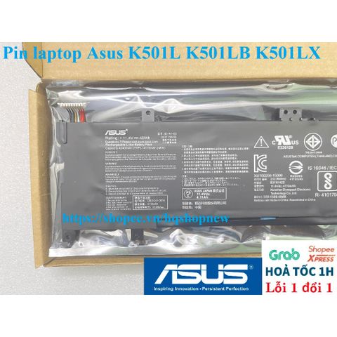Pin Laptop Chính Hãng Asus K501L K501LB K501LX Đen 48w - Bảo Hành Đổi Mới 100% - Phụ Kiện Laptop Chất Lượng Cao