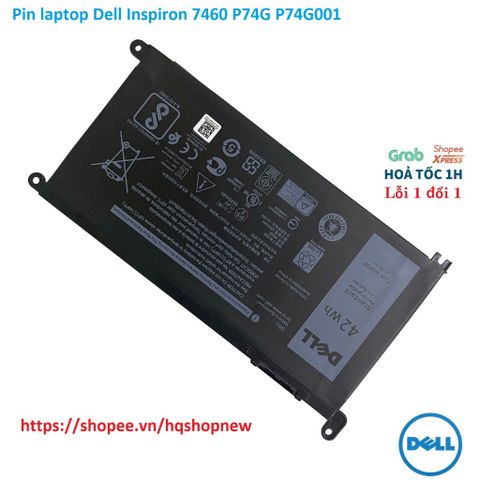Pin Laptop Chính Hãng Dell Inspiron 7460 - Số Model P74G, P74G001, 42W, Đen - Phụ Kiện Laptop Mới 100%