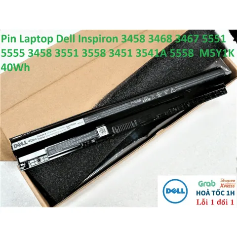 [Pin zin] Pin Laptop Dell Inspiron 3458 3468 3467 5551 5555 3458 3551 3558 3451 3541A 5558  M5Y1K 40Wh PHỤ KIỆN LAPTOP