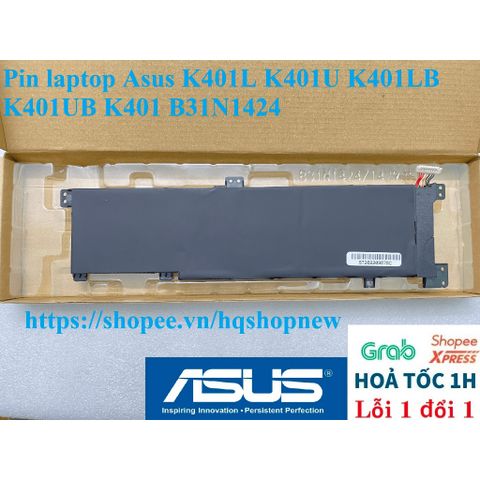 Pin Laptop Asus B31N1424 Chính Hãng K401L K401U K401LB K401UB Đen - Phụ Kiện Laptop Bảo Hành 100% Mới Nhất