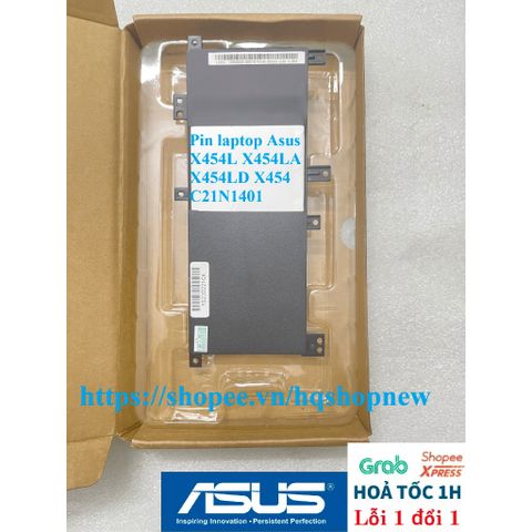 Pin Laptop Asus X454L X454LA X454LD C21N1401 Chính Hãng, Mới 100% - Phụ Kiện Laptop Đen, Bảo Hành Nhanh Chóng