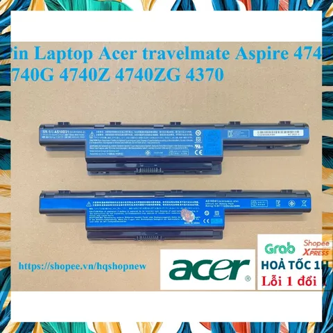[Pin zin] Pin Laptop Acer travelmate Aspire 4740 4740G 4740Z 4740ZG 4370 PHỤ KIỆN LAPTOP