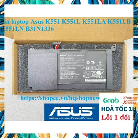 Pin Laptop Asus K551 K551L K551LA K551LB K551LN B31N1336 - Pin 6 Cell Chính Hãng, Mới 100% với Bảo Hành Đổi Mới