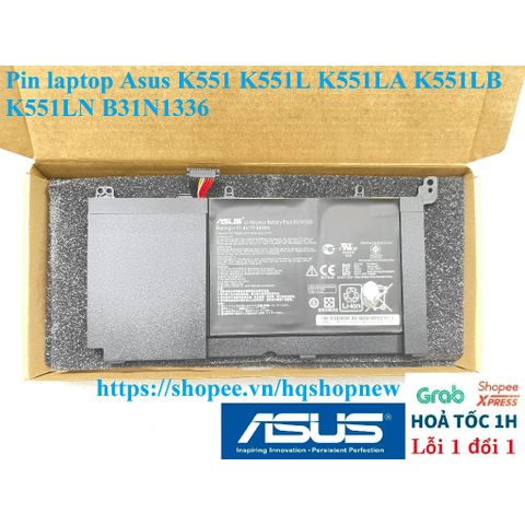Pin Laptop Asus K551 K551L K551LA K551LB K551LN B31N1336 - Pin 6 Cell Chính Hãng, Mới 100% với Bảo Hành Đổi Mới