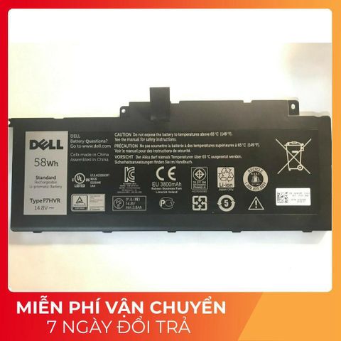 Pin Laptop Dell Inspiron 7537 Chính Hãng 58Wh - Phụ Kiện Laptop Đen, Thời Gian Sử Dụng Bền Bỉ, Bảo Hành Nghiêm Túc
