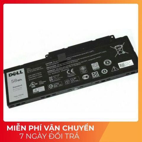 Pin Laptop Dell Inspiron 7537 Chính Hãng 58Wh - Phụ Kiện Laptop Đen, Thời Gian Sử Dụng Bền Bỉ, Bảo Hành Nghiêm Túc