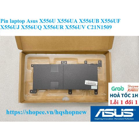Pin Laptop Asus X556U C21N1509 - Chính Hãng, Mới 100%, 38w, Bảo Hành Đổi Mới, Phụ Kiện Laptop Đen