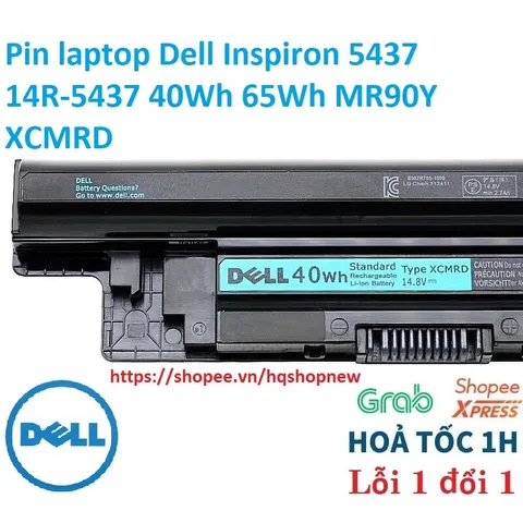 [Pin zin] Pin laptop Dell Inspiron 5437 14R-5437 40Wh 65Wh MR90Y XCMRD PHỤ KIỆN LAPTOP