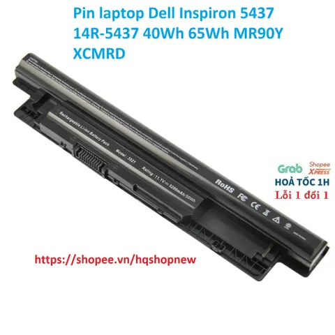 [Pin zin] Pin laptop Dell Inspiron 5437 14R-5437 40Wh 65Wh MR90Y XCMRD PHỤ KIỆN LAPTOP