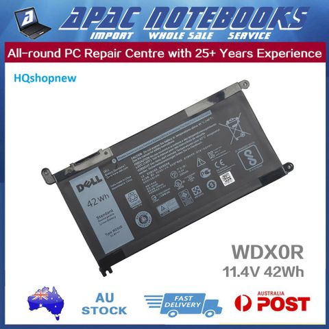 Pin Laptop Chính Hãng Dell Inspiron 5378, 13-5378, P69G, P69G001, P58F, P58F001 WDX0R 42W - Phụ Kiện Laptop Đen 100% mới