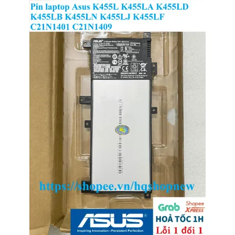 [Pin zin] Pin laptop Asus K455L K455LA K455LD K455LB K455LN K455LJ K455LF C21N1401 C21N1409 PHỤ KIỆN LAPTOP