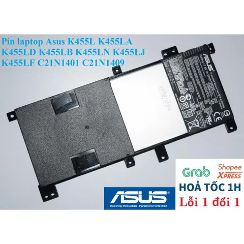 [Pin zin] Pin laptop Asus K455L K455LA K455LD K455LB K455LN K455LJ K455LF C21N1401 C21N1409 PHỤ KIỆN LAPTOP
