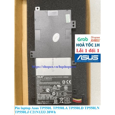 Pin Laptop Chính Hãng Asus TP550L TP550LA TP550LD TP550LN TP550LJ C21N1333 38Wh - Bảo Hành Đổi Mới 100%