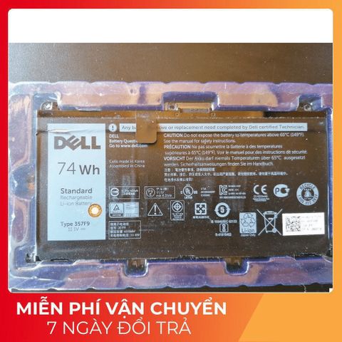 Pin laptop Dell Inspiron 15 5576/5577/7557/7566/7759 - Pin zin 74w màu đen cho hiệu suất tối ưu, chính hãng thiết kế bởi Dell