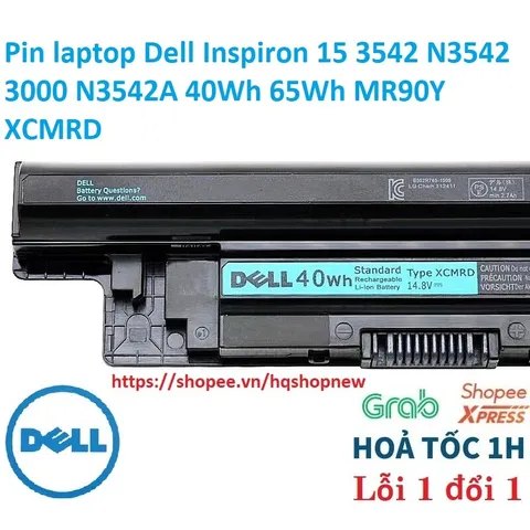 [Pin zin] Pin laptop Dell Inspiron 15 3542 N3542 3000 N3542A 40Wh 65Wh MR90Y XCMRD PHỤ KIỆN LAPTOP