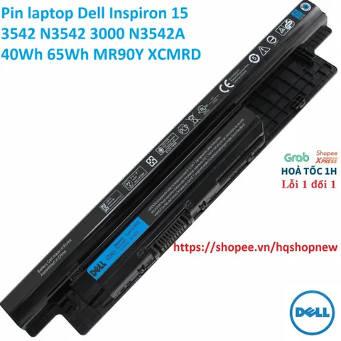 [Pin zin] Pin laptop Dell Inspiron 15 3542 N3542 3000 N3542A 40Wh 65Wh MR90Y XCMRD PHỤ KIỆN LAPTOP