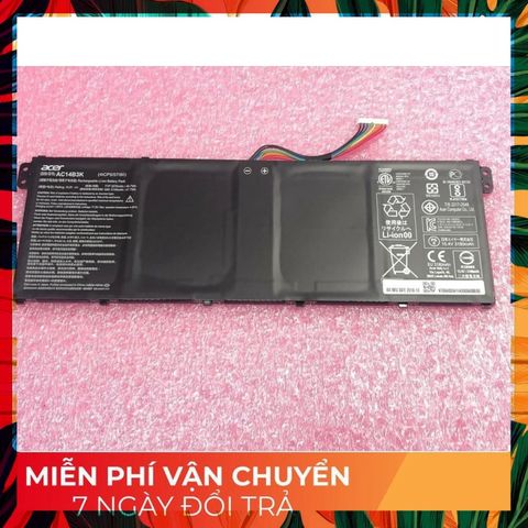 Pin Laptop Acer Chính Hãng AC14B3K AC14B8K - Mới 100% - Bảo Hành Nhanh Chóng - Phụ Kiện Laptop Đen
