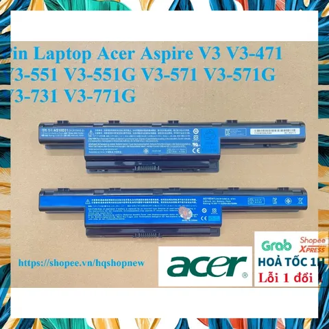 [Pin zin] Pin Laptop Acer Aspire V3 V3-471 V3-551 V3-551G V3-571 V3-571G V3-731 V3-771G PHỤ KIỆN LAPTOP