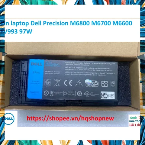 [Pin zin 97W] Pin laptop Dell Precision M6800 M6700 M6600 FV993 97W PHỤ KIỆN LAPTOP