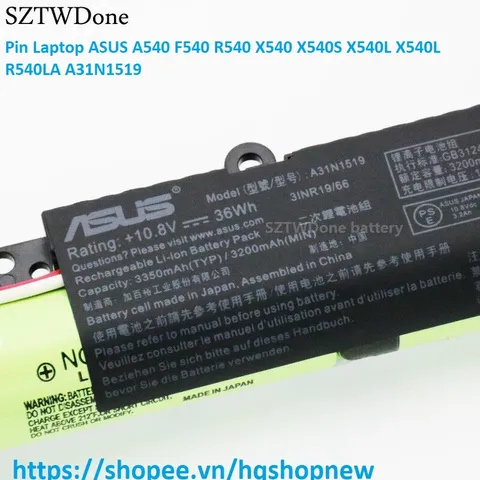 [Pin zin] Pin Laptop ASUS A540 F540 R540 X540 X540S X540L X540L R540LA A31N1519 PHỤ KIỆN LAPTOP