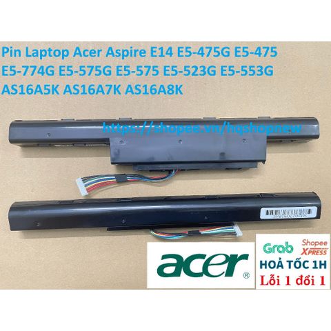 [Pin zin] Pin Laptop Acer Aspire E14 E5-475G E5-475 E5-774G E5-575G E5-575 E5-523G E5-553G AS16A5K AS16A7K AS16A8K PHỤ K