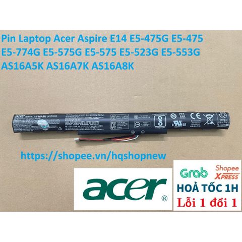[Pin zin] Pin Laptop Acer Aspire E14 E5-475G E5-475 E5-774G E5-575G E5-575 E5-523G E5-553G AS16A5K AS16A7K AS16A8K PHỤ K