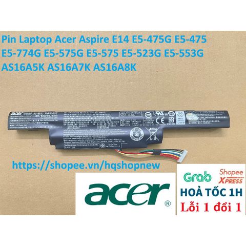[Pin zin] Pin Laptop Acer Aspire E14 E5-475G E5-475 E5-774G E5-575G E5-575 E5-523G E5-553G AS16A5K AS16A7K AS16A8K PHỤ K