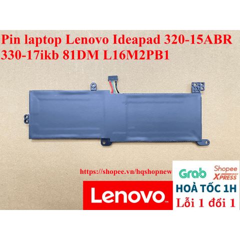 Pin Laptop Chính Hãng Lenovo Ideapad 320-15ABR 330-17IKB 81DM L16M2PB1 - Pin Li-ion 7.56V 30Wh 3968mAh Tương Thích