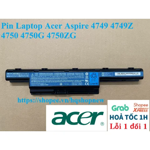 [Pin zin] Pin Laptop Acer Aspire 4749 4749Z 4750 4750G 4750ZG PHỤ KIỆN LAPTOP