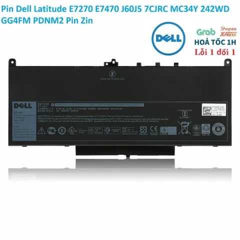 [Pin zin] Pin Dell Latitude E7270 E7470 J60J5 7CJRC MC34Y 242WD GG4FM PDNM2 Pin Zin PHỤ KIỆN LAPTOP