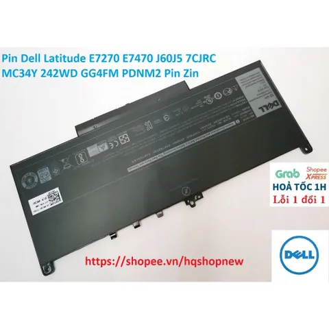 [Pin zin] Pin Dell Latitude E7270 E7470 J60J5 7CJRC MC34Y 242WD GG4FM PDNM2 Pin Zin PHỤ KIỆN LAPTOP