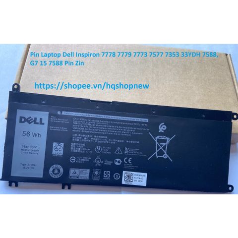 Pin Laptop Dell Inspiron 7778 7779 7773 7577 7353 33YDH 7588 - Pin Chính Hãng Đen 56 Wh - Phụ Kiện Laptop Uy Tín