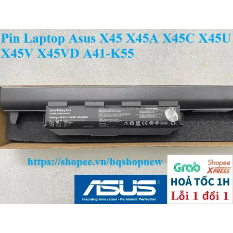 Pin Laptop Asus X45 X45A X45C X45U X45V X45VD A41-K55 PHỤ KIỆN LAPTOP