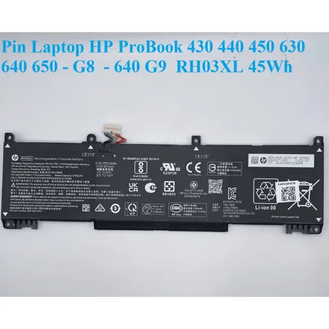 Pin Laptop HP ProBook 430 440 450 630 640 650 RH03XL 45Wh - Phụ Kiện Chất Lượng Cao, Bảo Hành 5 Tháng, Sử Dụng An Toàn