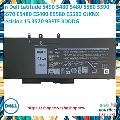 Pin Dell Latitude 5490 5480 5480 5580 5590 E5570 E5480 E5490 E5580 E5590 GJKNX Precision 15 3520 93FTF 3DDDG PHỤ KIỆN LA