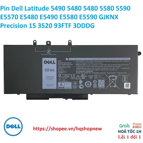 Pin Dell Latitude 5490 5480 5480 5580 5590 E5570 E5480 E5490 E5580 E5590 GJKNX Precision 15 3520 93FTF 3DDDG PHỤ KIỆN LA