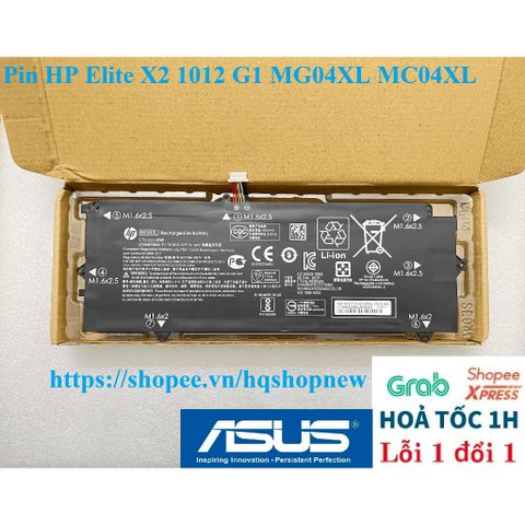Pin Laptop HP Elite X2 1012 G1 MG04XL MC04XL - Pin Chính Hãng Đen 40Wh, Bảo Hành Đổi Mới 100%
