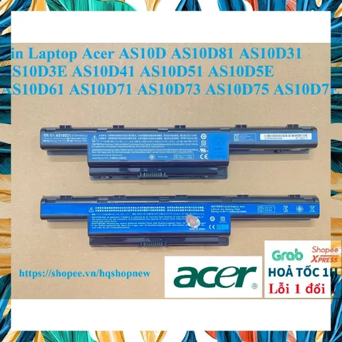 Pin Laptop Acer AS10D AS10D81 AS10D31 AS10D3E AS10D41 AS10D51 AS10D5E AS10D61 AS10D71 AS10D73 AS10D75 AS10D7E PHỤ KIỆN L