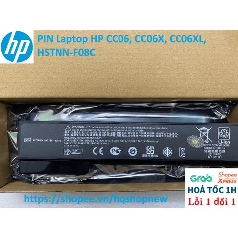 Pin Laptop HP CC06/CC06X/CC06XL HSTNN-F08C - 6 Cell, Chính Hãng, Bảo Hành 100%, Phụ Kiện Chất Lượng Cao cho Laptop
