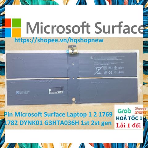 Pin Laptop Surface Microsoft 1st 2nd Gen - DYNK01 G3HTA036H - Pin Li-ion mới 100%, Bảo hành đổi mới, Tương thích Laptop 1769 1782